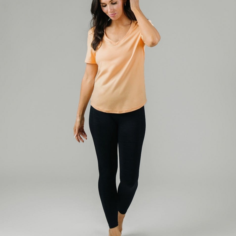 Zyia Melon Downtime V-neck T RC Size M Medium New Without Tags